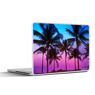 Produktbild von MuchoWow® Laptop Aufkleber Sticker Cover Palmen - Silhouette - Sommer 40x30 cm - Laptop Dekoration - Selbstklebend