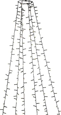 Produktbild von Konstsmide LED Baummantel, 1080 Lampen, LED, Warmweiß, 1 lm, Draußen, Schwarz