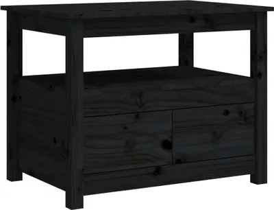 Obrázek produktu pro Konferenční stolek The Living Store černý 71x49x55 cm z masivního borovicového dřeva