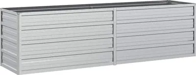 Productafbeelding van vidaXL Tuinverhoger, 160x40x45 cm, verzinkt staal, zilver