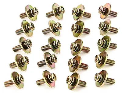 Productafbeelding van 20 stuks metalen drumset lug-klauwhaakmontageschroeven met sluitring