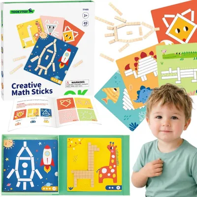 Produktbild von Tooky Toy Puzzle Logikspiel Puzzles Magnetblöcke für Kinder 49 Teile.