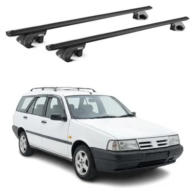 Produktbild von Dachträger Grundtäger für Fiat Tempra Kombi 1990-1996 90kg Aluminium Schwarz, KI-generiertes Bild