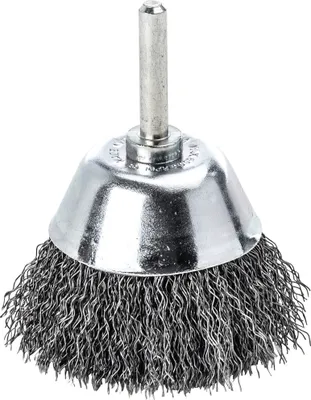 Produktbild von Topfbürste D.50mm Schaft 6mm Drahtstärke 0,3mm STA 10500min-¹ LESSMANN