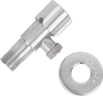 Image de G1/2in Thread Stainless Steel Hot Cold Stop Valve Angle Valve Kitchen Basin Toilet Accessories