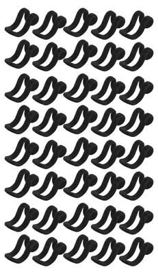 Immagine prodotto di 40 ganci di collegamento per appendiabiti, antiscivolo, con rivestimento in mini velluto, ideali per saloni di bellezza, colore nero