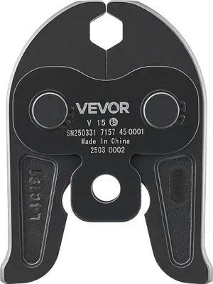 Imagen del producto de Mordaza de presión V15, de 15 mm. Adecuada para tuberías de acero inoxidable de tipo V