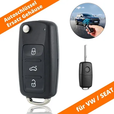 Produktbild von Klappschlüssel 3 Tasten Autoschlüssel Gehäuse Auto Modern für VW Golf Skoda Seat