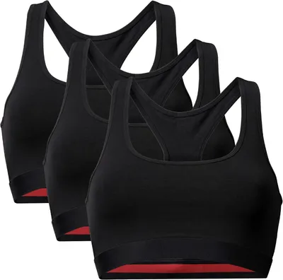 Productafbeelding van Beugelloze bralette voor dames van biologisch katoen, verkrijgbaar als 1 of 3 stuks