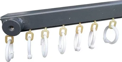 Produktbild von Befestigungsringe Kunststoff Set 14 Stück - 3,8 x 3,2 cm - Weiß