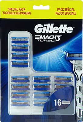 Produktbild von Gillette Mach3 Turbo Rasierklingen, 16er Pack