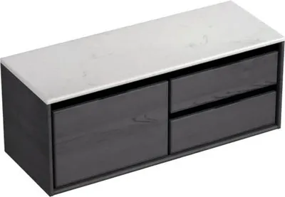 Obrázek produktu pro Koupelnová skříňka pod umyvadlo Sanox Loft dub černý 121 x 47 x 46 cm