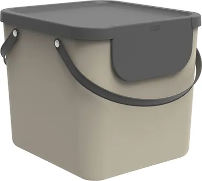 Produktbild von ROTHO Abfallbehälter Albula 40l 39,8x35,8x33,9cm cappuccino