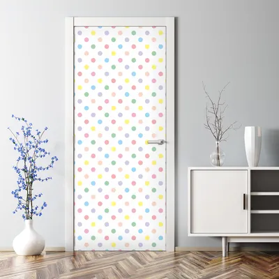 Produktbild von Dekorative Türposter selbstklebend Wandaufkleber Türaufkleber Vintage Muster Retro 70 x 200 cm