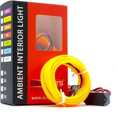 Obrázek produktu pro LED osvětlení interiéru automobilu, 12 V, jantarová barva, 3 metry
