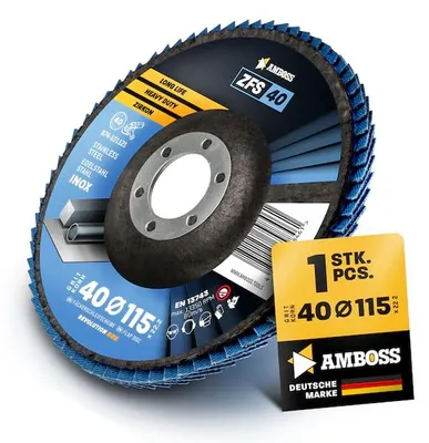 Produktbild von 1x Amboss ZFS Fächerschleifscheibe Korn:40 Ø115mm