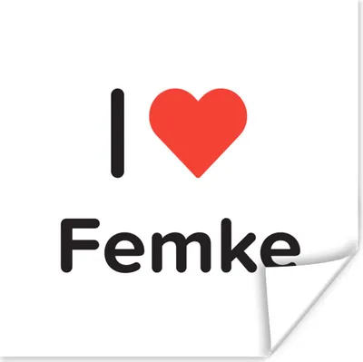 Produktbild von MuchoWow® Poster Ich liebe - Femke - Mädchen 100x100 cm - Babyzimmer