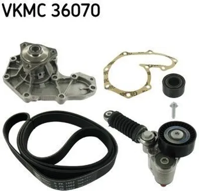 Produktbild von SKF VKMC 36070 Wasserpumpe + Keilrippenriemensatz für RENAULT CLIO II (BB0/1/2, CB0/1/2)