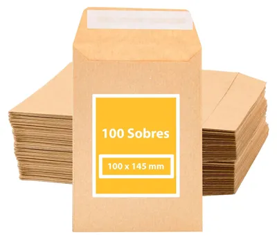 Obrázek produktu pro 100 obálek z recyklovaného kraftpapíru