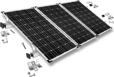 Produktbild von Befestigungskit mit Trapezklemmen für Blechdach 3 Solarpanel Rahmenhöhe 35mm