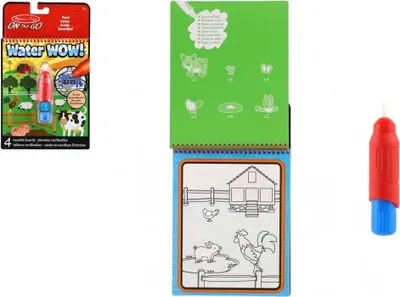 Obrázek produktu pro Kouzelné malování vodou farma omalovánky 15x19cm + štětec