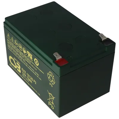 Produktbild von CSB-EVX12120F2 12 Volt AGM Bleiakku 12Ah, 151x98x100mm Faston 6,3mm Zyklenfest + Standby