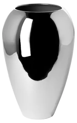 Produktbild von MALANA Vase - H.26cm x D.17cm - Eisen - silberfarben - Wohnaccessoire