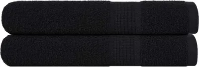 Produktbild von Handtücher FROGN 2 Stk. Schwarz 100x200 cm 360 g/m²