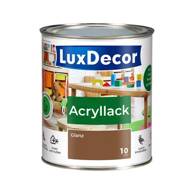 Produktbild von Acryllack 750ml Glanz Holzlack (10) Haselnusswald Spielzeug Metall Möbel Lack