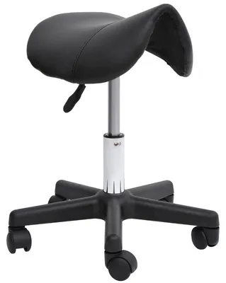 Immagine prodotto di Sedia da scrivania girevole, regolabile in altezza, con rotelle | Colore: Nero | Dimensioni: 38x35x43-55 cm