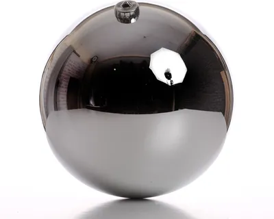 Christbaumkugel - Weihnachtskugel - bruchfest - D: 20cm - glänzend - silber