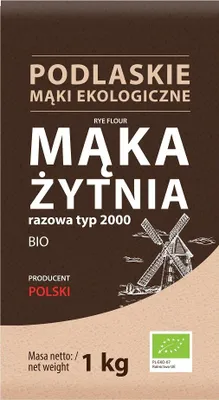 Produktbild von VOLLKORN-ROGGENMEHL TYP 2000 1 kg – LIFE (MĄKI PODLASKIE)