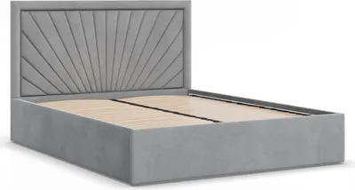 Produktbild von Gepolstertes Bett mit Kopfteil 180x200 cm,  Grau