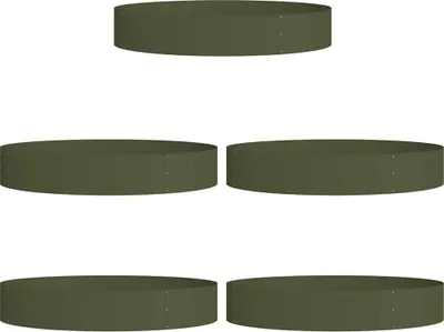 Produktbild von vidaXL Pflanzenring 5 pcs Olive Grün 120 x 120 x 20 cm