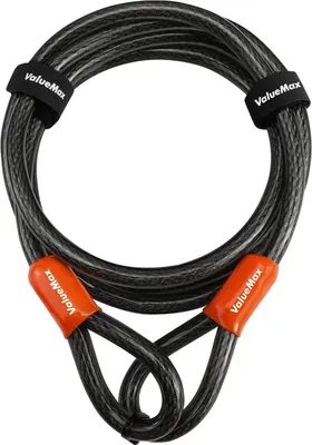 Productafbeelding van ValueMax spiraalkabel, 2 meter, staalkabel, veiligheidskabel, 12 mm, zwart
