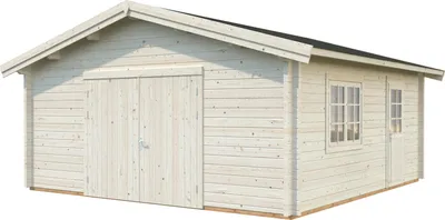 Produktbild von Palmako Garage Roger 27,7 m² - 70 mm - mit Holztor naturbelassen