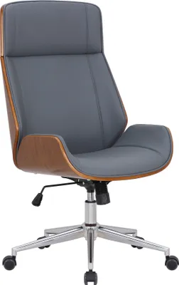 Produktbild von Bürostuhl HLO-CP84 Kunstleder  walnuss/grau