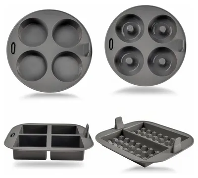 4er-Set Silikonformen für Heißluftfritteuse, antihaftbeschichtet, BPA-frei