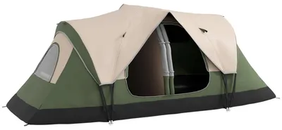 Obrázek produktu pro Rodinný stan – kempingový stan – 5–8 osob – 450 × 215 × 180 cm – dvě spací kabiny – polyester 201T – zelený