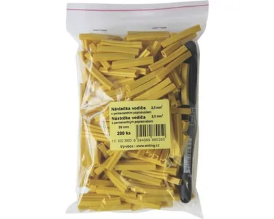 Obrázek produktu pro Návlačka vodiče, průměr 2,5 mm, délka 3,5 cm, bal.= 200 ks (bez popisovače v balení)