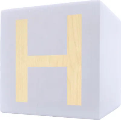 Obrázek produktu pro Holzbuchstabe Würfel, 5 x 5 cm, weiß, Buchstabe H