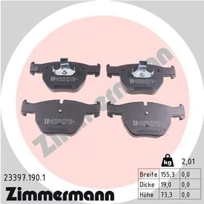 Produktbild von ZIMMERMANN Bremsbeläge Satz Vorne Bremsklötze für LAND ROVER Range Rover III (L322) 23397.190.1