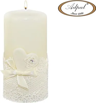 Immagine prodotto di cANDELA DI PIETRA CUORE BIANCO 150 / 70 mm