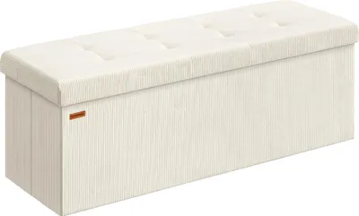 Obrázek produktu pro SONGMICS stolička s úložným prostorem, skládací lavice, podnožka 38 x 110 x 38 cm, lavice na spaní, úložný box, nosnost až 300 kg