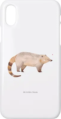 Produktbild von Mr. & Mrs. Panda Iphone 10 Handyhülle Nasenbaer - Weiß - Geschenk, Lustige Sprüche, Rüsselbär, X, Hülle, Nasenbären, Cover, Handy, Nasenbär, Bär