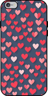 Produktbild von Smartphonica Telefon Fall fit für iPhone 6 Plus / 6s Plus mit rosa und roten Herzen Impressum - TPU Backcover Fall mit rosa und roten Herzen Design