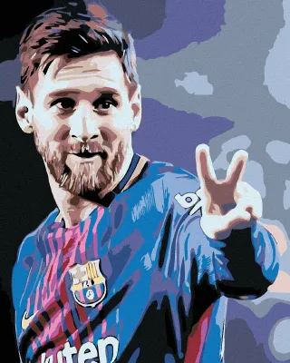 Produktbild von Zuty - Malen nach Zahlen - MESSI IN TRIKOT, 40x50 cm, ohne Keilrahmen