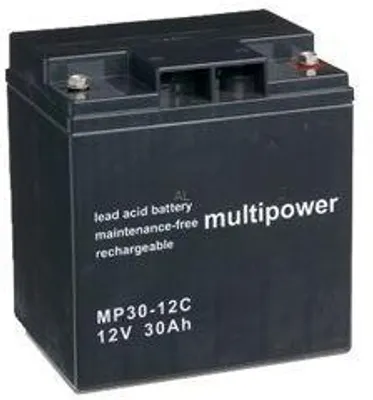Produktbild von MultiPower Bleiakku MP30-12C Zyklen-Type 12,0Volt 30000mAh mit M6-Schraubanschlüssen