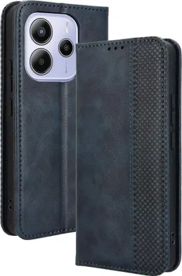 Produktbild von Xiaomi Redmi Note 14 4G Hülle - Coverup Vintage Style Klapphülle - Blau