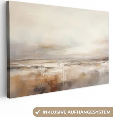 Zdjęcie produktu dla MuchoWow® - Obrazy na płótnie - Sztuka - Industrialny - Szary - Brązowy - Abstrakcja, Sztuka ścienna, Dekoracja ścienna Obrazy Salon, 60x40cm